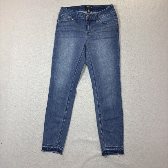 Kenneth Cole New York Denim - Kenneth Cole New York Jess Skinny Jeans Womens SZ 4 Blue Medium Raw Hem Stretch